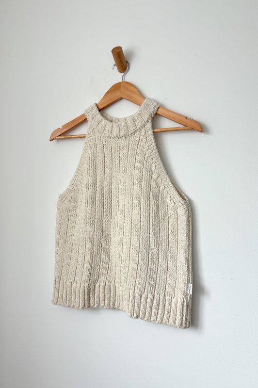 Claire Cotton Sweater Tank - Naturel